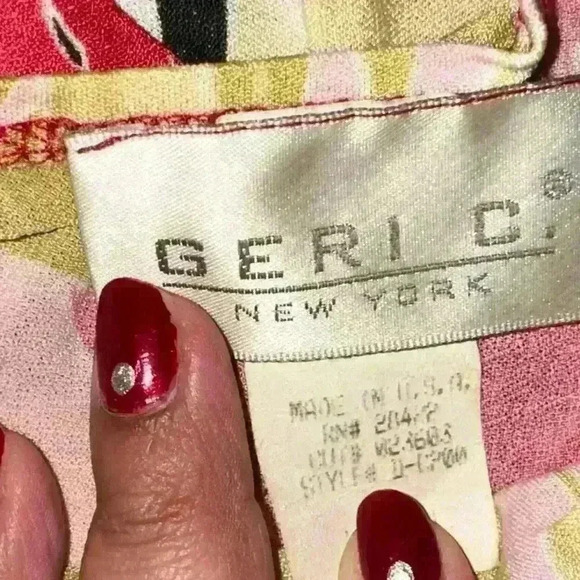 Y2K 90s Fairy MIDI Dress Green/Pink By Geri C. - Picture 10 of 11